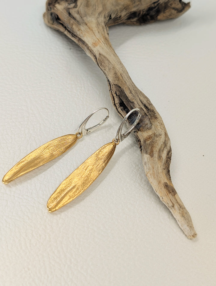 Ash tree seed earrings