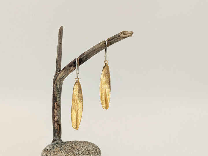 Ash tree seed earrings